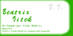 beatrix vitek business card